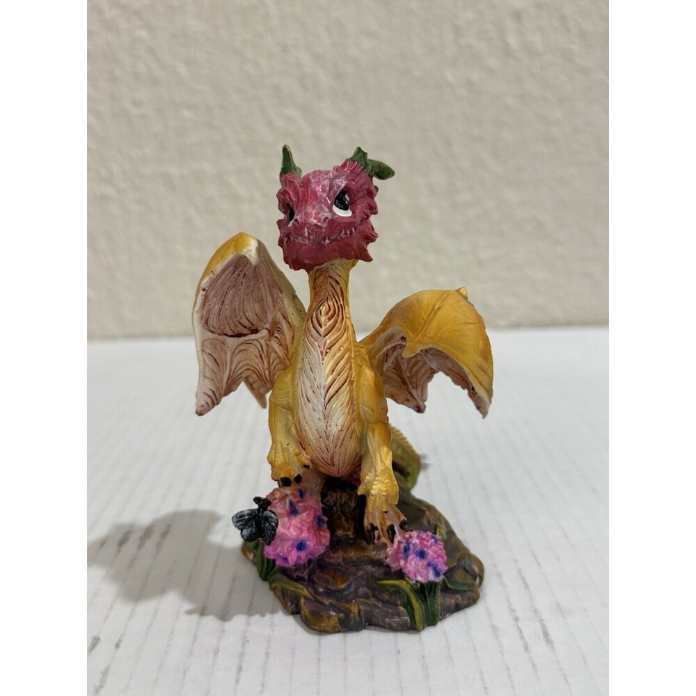 2017 Raspberry Dragon Hand Painted Resin Figurine by Stanley Morrison